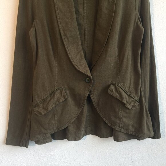 FREE PEOPLE Spring Summer Linen Jacket Size XS - Picture 4 of 6